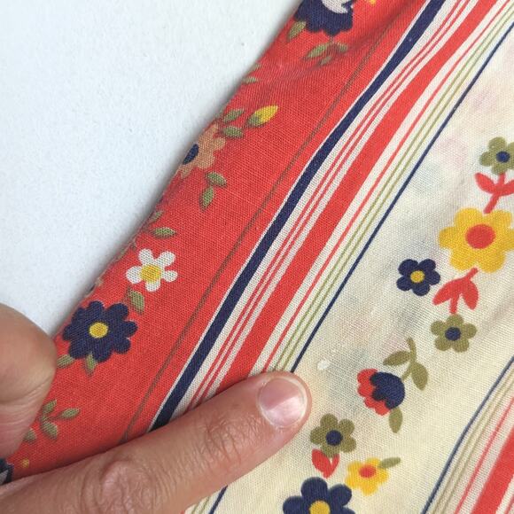 Vintage Montgomery Ward Dress Girls Size 4T Orange Floral Mod Funky - Picture 4 of 7